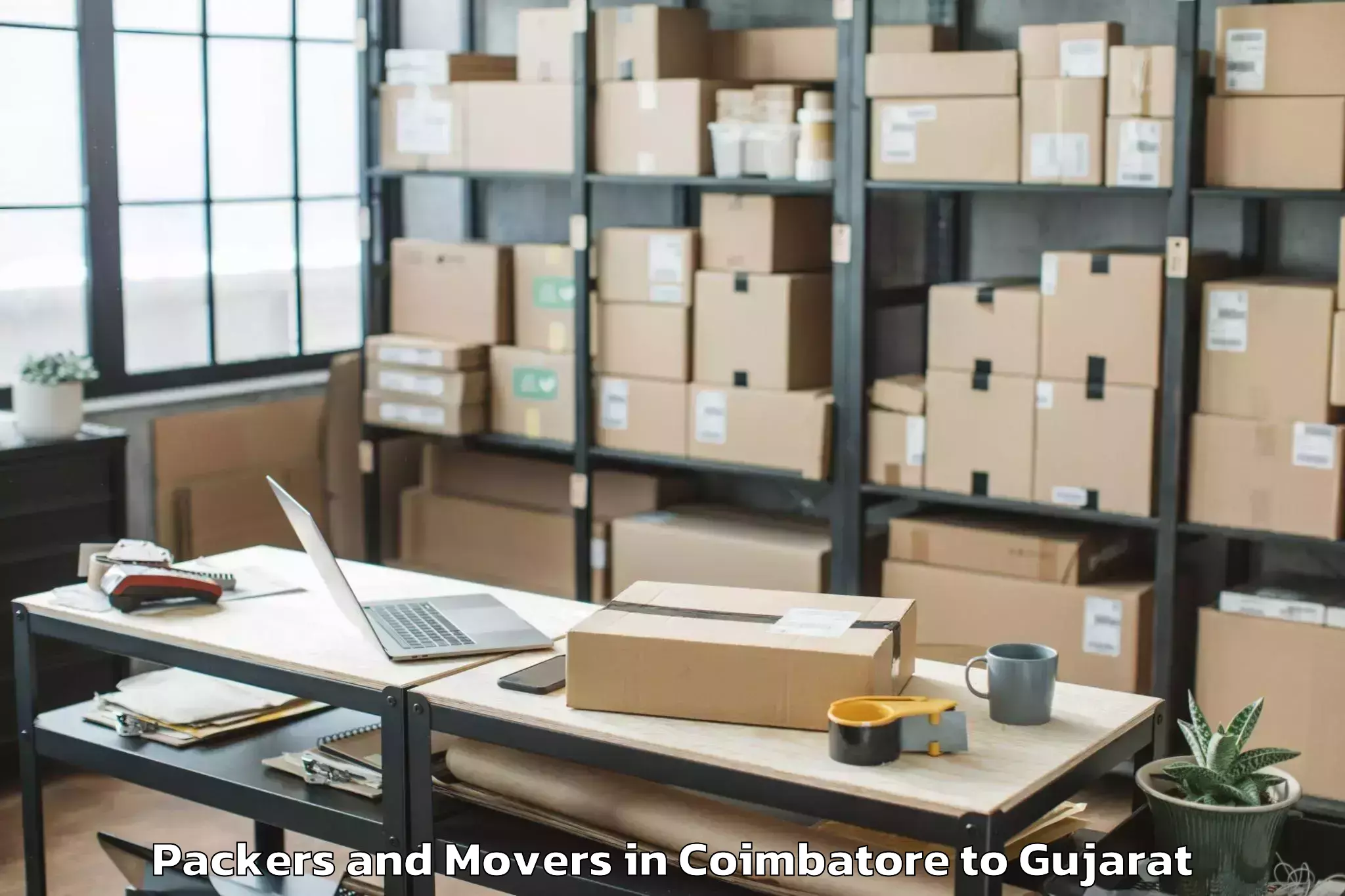 Book Coimbatore to Rajkot Airport Raj Packers And Movers Online